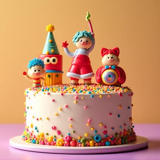 A fun, themed birthday cake for a child's party.